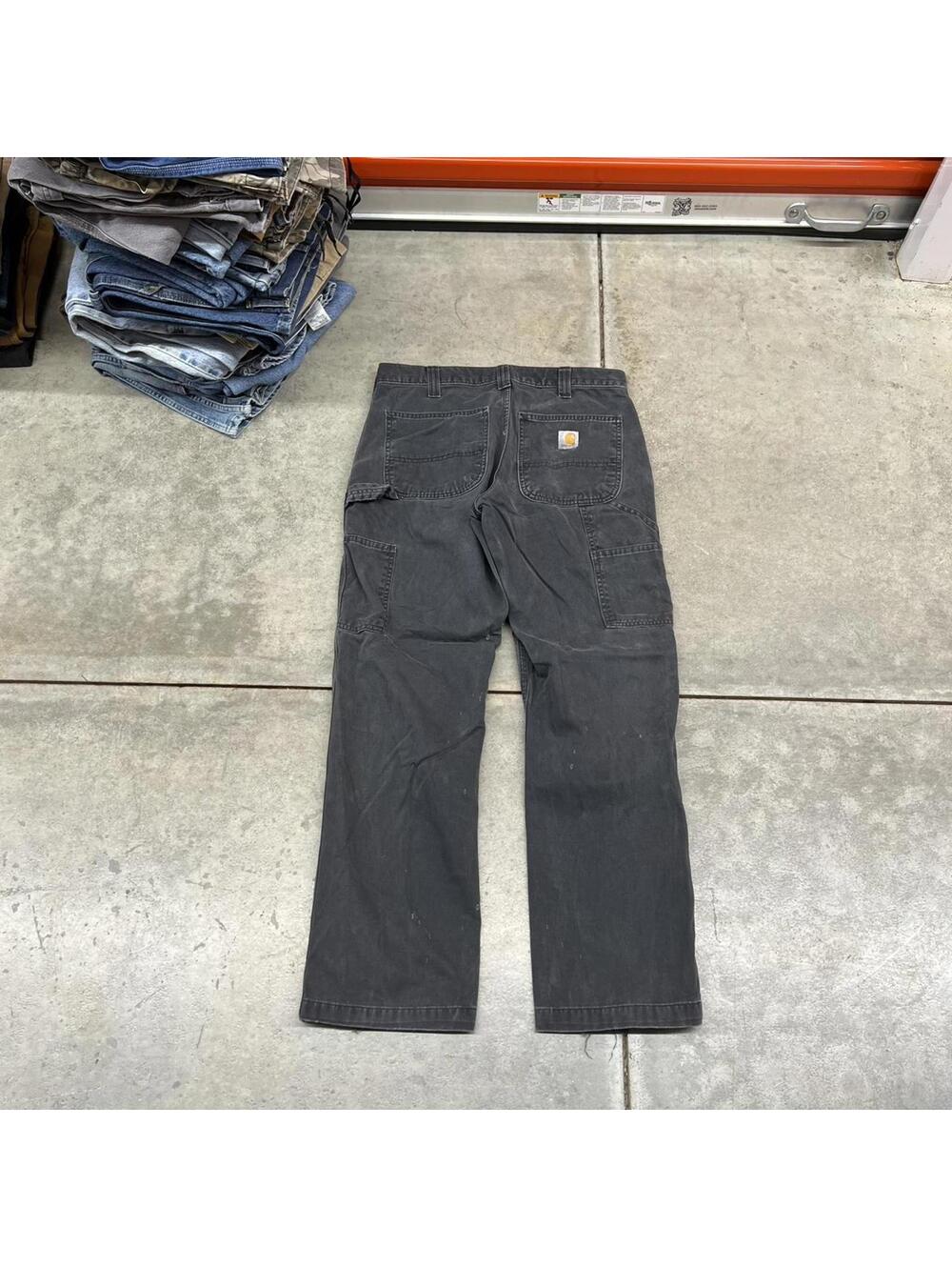vintage carhartt faded black relaxed baggy fit cargo pants size 32 x 30 - Picture 5 of 5